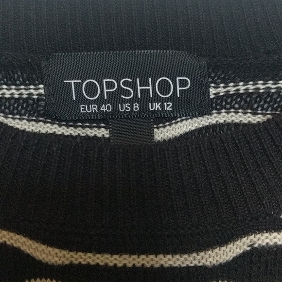 Topshop Wavy Striped Print Cotton Sweater - Picture 5 of 6